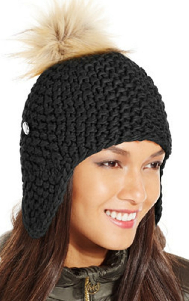 MICHAEL Michael KorsSeed Stitch Flap Hat with Faux